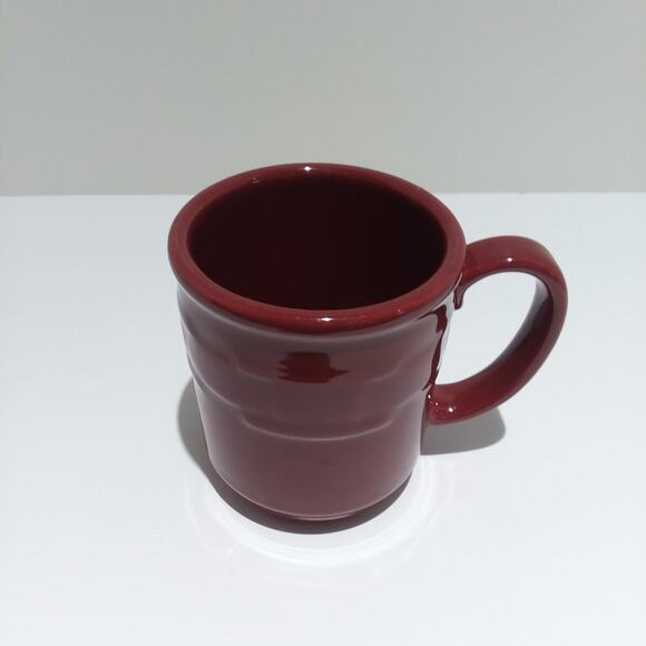 Longaberger Pottery Woven Traditions Coffee Tea Mug Paprika 4” Tall Made in USA - Picture 3 of 8